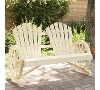 vidaXL Chaise de jardin AdiRondack 2 places – Fauteuil dossier et accoudoirs, bois (365095)