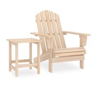 vidaXL Chaise de jardin Adirondack avec table Bois de sapin massif