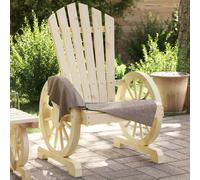 Chaise de Jardin AdiRondack, Fauteuil avec Dossier, Siège avec Accoudoirs, Meuble de Terrasse Patio Extérieur, Bois 365089