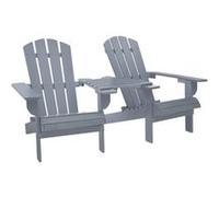Vidaxl Chaises De Jardin Adirondack Avec Table Bois De Sapin Gris