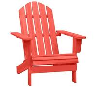 vidaXL Chaise de jardin Adirondack Bois de sapin massif Rouge