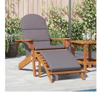 vidaXL Chaise de jardin Adirondack 360034 – Bois massif acacia avec repose-pieds