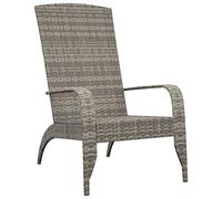 vidaXL Chaise de jardin Adirondack Gris en résine tressée