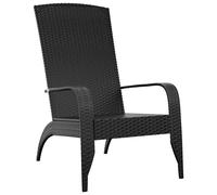 Vidaxl Chaise De Jardin Adirondack Noir Résine Tressée