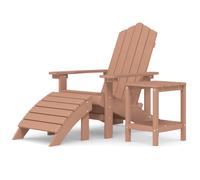 Vidaxl Chaise De Jardin Adirondack Repose-Pied Table Pehd Marron Marron