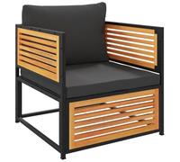 vidaXL Chaise de Jardin avec Coussins Bois Massif d'acacia, canapé d'extérieur, siège extérieur, Chaise d'extérieur, siège de Jardin, Chaise de Patio