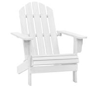 vidaXL Chaise de jardin en bois – Multicolore – H. 92 cm – non pliable – Lot de 2