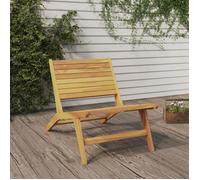 vidaXL Chaise de jardin en teck solide H. 65 cm pliable non empilable