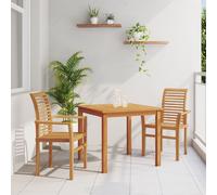 Vidaxl Chaise De Jardin Empilable 2 Pcs En Bois Massif De Teck