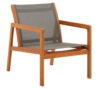 Vidaxl Chaise De Jardin Gris Bois D'eucalyptus Solide Et Textilène Gris