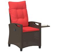 vidaXL Chaise de Jardin inclinable 56 x 60 x 112 cm Acier, Fauteuil inclinable en rotin Ajustable, Chaise de Jardin Pliable, détente Confortable en extérieur, Design stylé