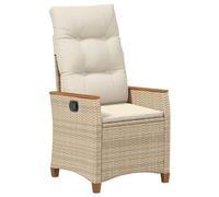 Vidaxl Chaises De Jardin Avec Coussin Gris Et Bleu Marine Rotin