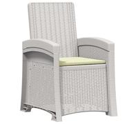 vidaXL Chaise de jardin inclinable PP imitation rotin, réglable, résistante aux intempéries