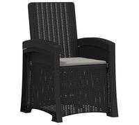 vidaXL Chaise de Jardin inclinable imitant Le rotin PP