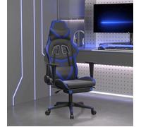 vidaXL Chaise H. 127 cm non pliable intérieur en plastique bleu