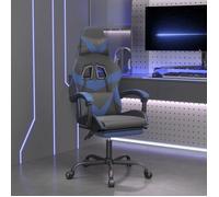 vidaXL Chaise de Jeu avec Repose-pied Pivotante Chaise d'Ordinateur Fauteuil Siège de Bureau Ergonomique Intérieur Noir et 349555