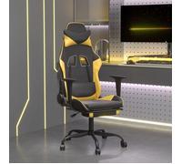 vidaXL Chaise de Jeu avec Repose-pied Pivotante Chaise d'Ordinateur Fauteuil Siège de Bureau Ergonomique Intérieur Noir et 3143655