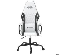 vidaXL Chaise de jeu Blanc et noir Similicuir 3143785