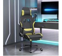 Chaise de Jeu de Massage avec Repose-pied Noir et Vert Clair Fauteuil vidaXL