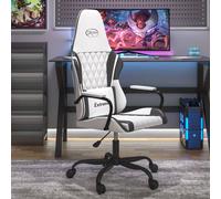 Vidaxl Chaise De Jeu De Massage Blanc Et Noir Similicuir Multicolore