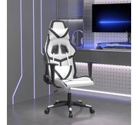 Vidaxl Chaise De Jeu De Massage Blanc Et Noir Similicuir Multicolore