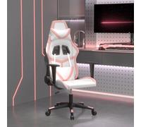 Vidaxl Chaise De Jeu De Massage Blanc Et Rose Similicuir Multicolore