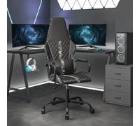 vidaXL Chaise de jeu de massage camouflage et noir similicuir