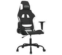 Vidaxl Chaise De Jeu De Massage Noir Et Blanc Tissu Multicolore