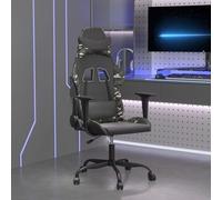 vidaXL Chaise de jeu de massage Noir et camouflage Similicuir