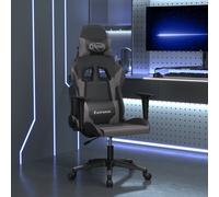 Vidaxl Chaise De Jeu De Massage Noir Et Gris Similicuir Multicolore