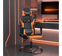 Vidaxl Chaise De Jeu De Massage Noir Et Orange Similicuir Multicolore