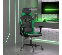 Vidaxl Chaise De Jeu De Massage Noir Et Vert Similicuir Multicolore