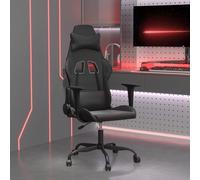 vidaXL Chaise de jeu de massage noir similicuir