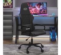 Vidaxl Chaise De Jeu De Massage Noir Similicuir Noir