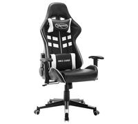 vidaXL Chaise de jeu Noir et blanc Cuir artificiel