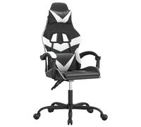 vidaXL Chaise de jeu Noir et blanc Similicuir