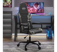 vidaXL Chaise de jeu Noir et camouflage Similicuir