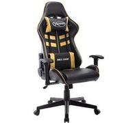 vidaXL Chaise de jeu Noir et doré Cuir artificiel Multicolore G