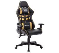 Vidaxl Chaise De Jeu Noir Et Doré Cuir Artificiel Noir