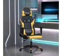 vidaXL Chaise de jeu Noir et doré Similicuir