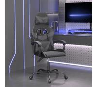 vidaXL Chaise de jeu Noir et gris Similicuir