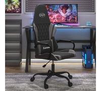 vidaXL Chaise de jeu Noir et gris Similicuir Noir
