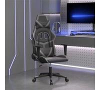 vidaXL Chaise de jeu Noir et gris Similicuir Noir
