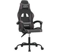 vidaXL Chaise de jeu Noir et gris Similicuir Noir G