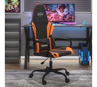vidaXL Chaise de jeu Noir et orange Similicuir