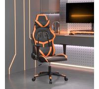 Vidaxl Chaise De Jeu Noir Et Orange Similicuir Multicolore