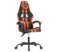 Vidaxl Chaise De Jeu Noir Et Orange Similicuir Multicolore