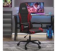 vidaXL Chaise de jeu Noir et rouge bordeaux Similicuir Noir