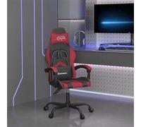 Chaise de jeu Noir et rouge bordeaux Similicuir