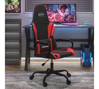vidaXL Chaise de jeu Noir et rouge Similicuir